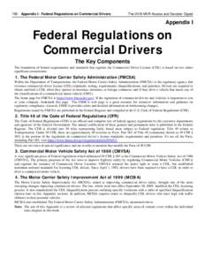 790  Appendix I: Federal Regulations on Commercial Drivers The 2018 MVR Access and Decoder Digest