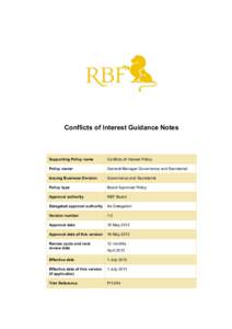 Conflicts of Interest Guidance Notes