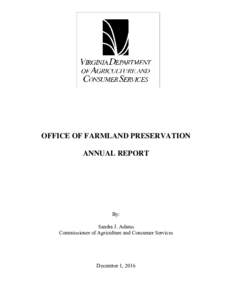 Microsoft Word - Office of Farmland Preservation Annual Report 2016.FINAL.doc
