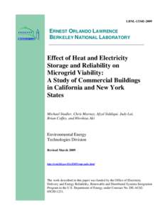 Effect of Heat and Electricity Storage and Reliability on Microgrid Viability: A Study of Commercial Buildings in California and New York States