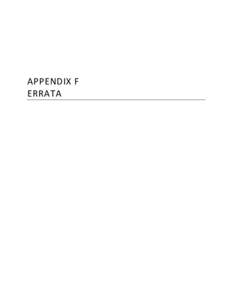 APPENDIX F ERRATA Appendix F Errata