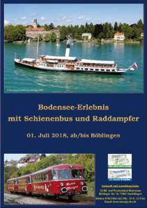© Hohentwiel Schifffahrtsgesellschaft m.b.H.  Auskunft und Anmeldung beim: SZ/BZ und Wochenblatt-Reiseteam Böblinger Str. 76, 71065 Sindelfingen © Markus Wiest
