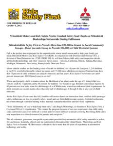 FOR IMMEDIATE RELEASE October 4, 2012 Contact: Cathy Gillen[removed]or [removed]