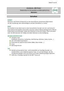 Seite 1 von 2  Arbeitskreis „SMV-Portal “ Staatsinstitut für Schulqualität und Bildungsforschung Materialien