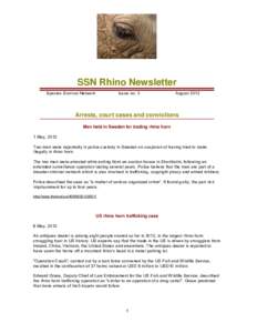 SSN Rhino Newsletter Species Survival Network Issue no. 3  August 2012