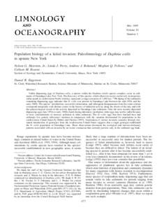 May 1999 Volume 44 Number 3 Limnol. Oceanogr., 44(3), 1999, 477–486 q 1999, by the American Society of Limnology and Oceanography, Inc.