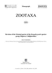 Zootaxa 2251: 1–[removed]www.mapress.com / zootaxa/