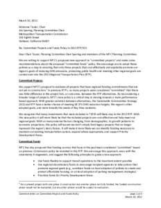 Microsoft Word - FINAL Committed  Projects+Funding Policy sign-on letter forMTC Planning Committee.doc