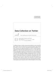 methods  Data Collection on Twitter 5 ChAPTeR