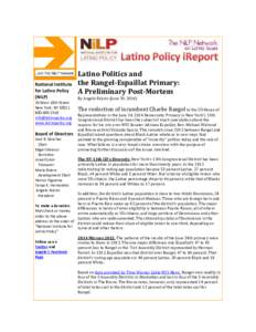 National Institute for Latino Policy (NiLP) 25 West 18th Street New York, NY2516