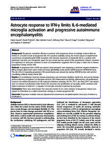 Astrocyte response to IFN-γ limits IL-6-mediated microglia activation and progressive autoimmune encephalomyelitis