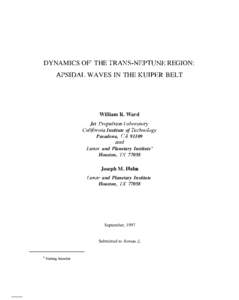 DYNAMICS OF’ THE TRANS-NEPTUNE REGION: APSIDAL WAVES IN THE KUIPER BELT