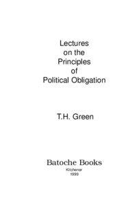 Lectures on the Principles
