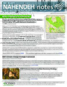 NAHENDEH notes Notes of the Land CANADIAN PARKS AND WILDERNESS SOCIETY-NWT CHAPTER  MARCH/APRIL 2017, NEWSLETTER #37