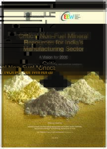 Mining in India / Ministry of Mines / Mining / Department of Science and Technology / Minerals / Centre for Techno Economic Policy Options / Peak minerals