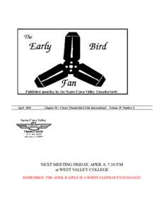 AprilChapter 50 – Classic Thunderbird Club International Volume 39 Number 4