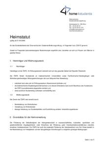 Österreichische Studentenförderungsstiftung Sensengasse 2b, 1090 Wien Tel.: +Fax: + 