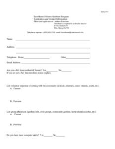 MG Application Form Spring 2013
