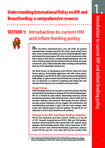 Section 1: Introduction to current HIV and infant feeding policy - Understanding International Policy on HIV and Breastfeeding: a comprehensive resource