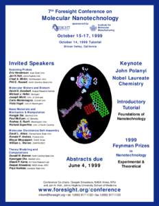 7th Foresight Conference on  Molecular Nanotechnology sponsored by  Institute for