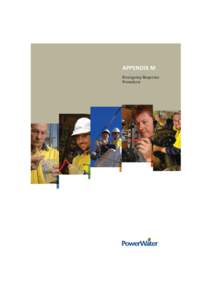 APPENDIX M Emergency Response Procedure Emergency Response Procedure Power and Water Corporate Procedure