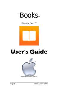 iBooks  ™ By Apple, Inc. ™