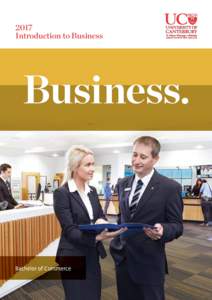 2017 Introduction to Business Business.  Bachelor of Commerce