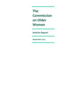 The Commission on Older Women