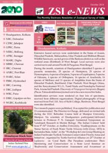 Volume 2 | Number 10  October 2010 ZSI e-NEWS