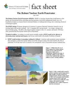 The Robust Nuclear Earth Penetrator