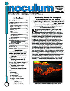 Supplement to  Mycologia VolFebruary 2003