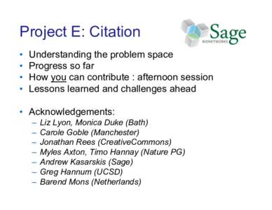 Project E: Citation •  •  •  • 