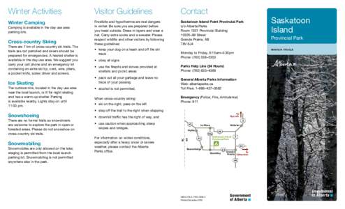 Winter Activities  Visitor Guidelines Contact