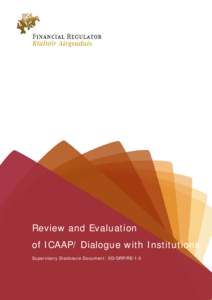 Microsoft Word - Review and Evaluation of ICAAP - Dialogue with Institutions