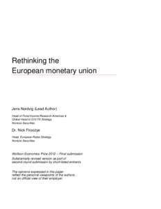 Why breaking up the Eurozone is different