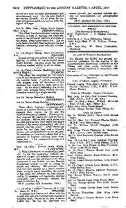 4512  SUPPLEMENT TO THE LONDON GAZETTE, 5 APRIL, 1919