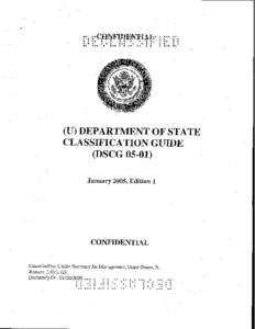 Department of State Classification Guide
