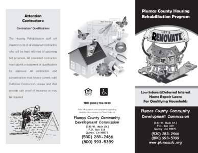 Plumas County Housing Rehabilitation Program Revised[removed]Attention