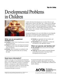 Developmental Problems in Children