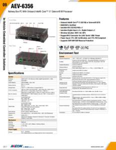 09  AEV-6356 Railway Box PC With Onboard Intel® Core™ i7/ Celeron® M Processor  In-Vehicle Embedded Controller Solutions