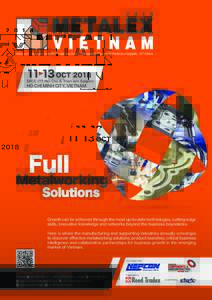 Vietnam’s International Exhibition on Machine Tools & Metalworking Solutions for Production Upgrade – 12th EditionOCT 2018