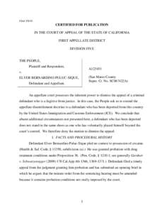 FiledCERTIFIED FOR PUBLICATION IN THE COURT OF APPEAL OF THE STATE OF CALIFORNIA FIRST APPELLATE DISTRICT DIVISION FIVE