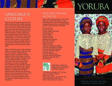 YORUBA Language & Culture