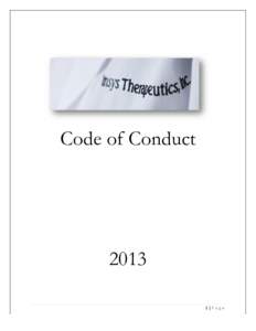 Code of Conduct	|	P a g e