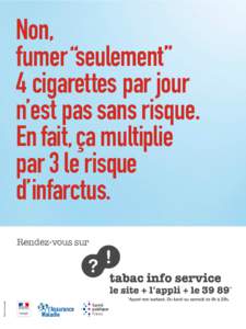 Non, fumer “seulement” 4 cigarettes par jour n’est pas sans risque. En fait, ça multiplie par 3 le risque