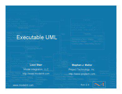 Executable UML  Leon Starr