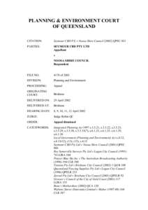 PLANNING & ENVIRONMENT COURT OF QUEENSLAND CITATION: Seymour CBD P/L v Noosa Shire CouncilQPEC 021