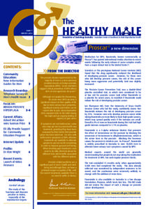 The ISSUE 7 WINTER 2003 HE LTHY M LE Newsletter of Andrology Australia - Australian Centre of Excellence in Male Reproductive Health