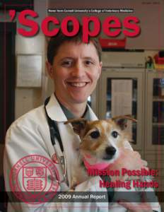 ’Scopes  October 2009 News from Cornell University’s College of Veterinary Medicine