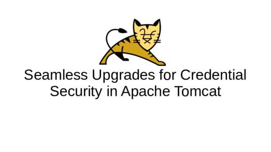 Seamless Upgrades for Credential Security in Apache Tomcat Christopher Schultz Chief Technology Officer Total Child Health, Inc.